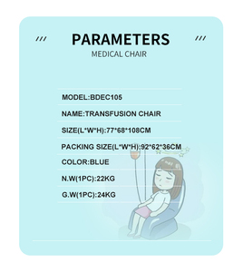Kursi Transfusi Pengumpulan Darah Rumah Sakit dengan Sandaran Kaki yang Dapat Disesuaikan, Produksi Profesional Bdec105 - Product Image 6