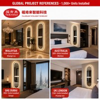 Miroir sur pied Fullkenlight personnalisé de forme ovale avec éclairage LED, cadre doré, miroir mural pleine longueur pour hôtels et bâtiments commerciaux
