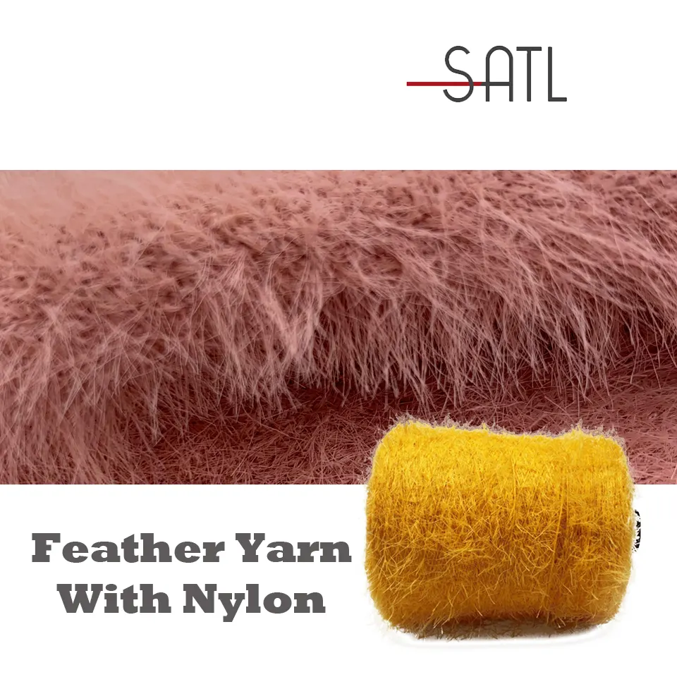 Big Sale Chất Lượng Cao 1/7nm 100% Nylon (Sợi Lông) Fluffy Cảm Giác Sợi Dày Cho 5 Máy Dệt Kim Phẳng