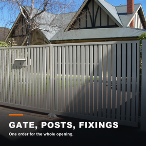 Vertical Aluminum Privacy Slat Gate Powder Coated Outdoor Divider for Modern Garden Landscape and Residential Projects - Product Image 3