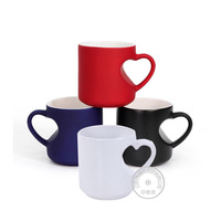 Tasse Magique en Céramique Thermosensible en Forme de Cœur, Changeant de Couleur, Résistante aux Hautes Températures, Compatible Micro-ondes – Bestseller Transfrontalier