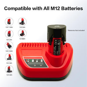 <span class=keywords><strong>Chargeur</strong></span> pour outil électrique Li-ion de remplacement pour <span class=keywords><strong>Milwaukee</strong></span> <span class=keywords><strong>M12</strong></span> Single Port 12 Volt 48-59-59-48 2401 48-11-2402 N12 C12B C12BX 48-11-2401 Nouveau - Product Image 4