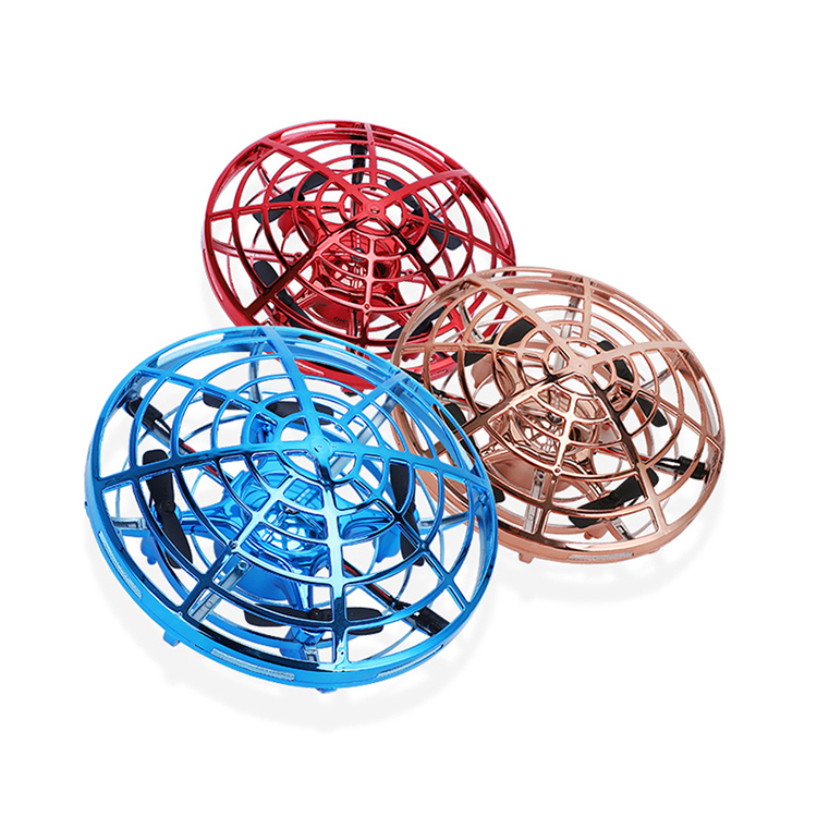 Детский мини-Летающий игрушечный НЛО с ручным управлением, 4 оси, индукционный Дрон со светодиодной подсветкой