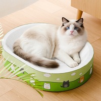 Lit pour chat en carton blanc, en forme de bol, profond, sans fond, à bords larges, anti-griffures, résistant à l'écaillage