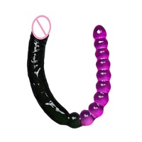 Articles pour adultes : Jouet sexuel réaliste double extrémité, Dildos flexibles en gelée, Pénis, Plug anal, Masseur, Stimulation du point G