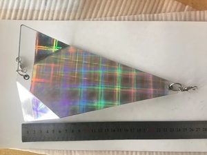 Leurre de pêche à la truite OEM, 14*24cm, planche de plongée en plastique, forme triangulaire, flasher pour la pêche au saumon - Product Image 5