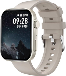 สมาร์ทวอทช์กันน้ำ IP68 เชื่อมต่อได้ในคลิกเดียว สำหรับผู้ชายและผู้หญิง รับสายโทรศัพท์ ติดตามการออกกำลังกาย มีเข็มทิศ รองรับ Android พร้อมผู้ช่วยเสียง AI - Product Image 1