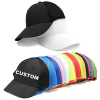 Casquettes de camionneur personnalisées OEM, 6 panneaux, visière incurvée, logo brodé 3D, 100% polyester, 17 couleurs, maille respirante, unisexe