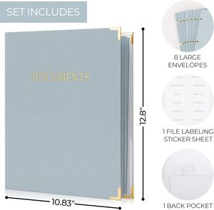 Lino cuando si me muero en caso de que me pierda papeles importantes folio organizador de documentos final de la vida planificador carpeta con etiquetas - Product Image 3