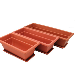 Fábrica al por mayor Patio al aire libre Balcón rectangular Vegetales y flores Plantación a través de macetas de plástico - Product Image 3