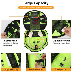Bolsa de Almacenamiento para <span class=keywords><strong>Auriculares</strong></span> y Audífonos, Ecológica, Duradera y Portátil, con Cierre de Cremallera - Product Image 2