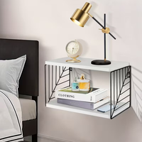 Étagères de chevet flottantes, table de chevet pour chambre à coucher, étagère murale flottante, table de chevet, table de chevet murale de style mid-century