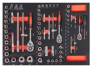 Juego de herramientas manuales profesional de 201 piezas con enchufes de material Cr-V, Portabrocas, destornillador para reparación de máquinas, OEM personalizable - Product Image 2