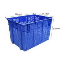 Panier en plastique HDPE à mailles larges, robuste, empilable, recyclable, pour la distribution en gros