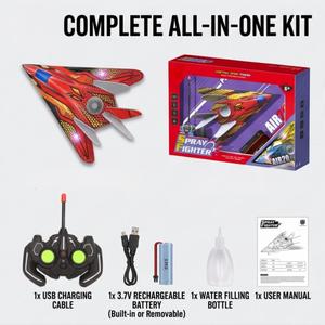 Avión de Combate RC de Aleación CD con Pulverizador de Niebla Fría y Luces LED, Juguete de Avión de Control Remoto de Metal con Rotación 360° <span class=keywords><strong>para</strong></span> Niños y <span class=keywords><strong>Adultos</strong></span> - Product Image 4
