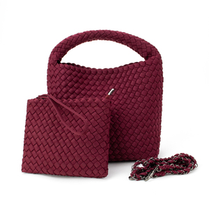NUOVA COLLEZIONE <span class=keywords><strong>DONNA</strong></span>: BORSE IN NEOPRENE <span class=keywords><strong>BORDEAUX</strong></span>, BORSE A MANO E A TRACOLLO CON PICCOLO PORTAFOGLIO - Product Image 2