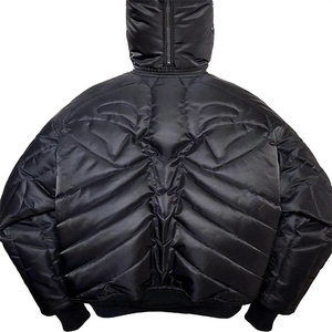 DiZNEW <span class=keywords><strong>Giacca</strong></span> Invernale Personalizzata da <span class=keywords><strong>Uomo</strong></span> con Cappuccio, Stile Punk, Nera, Zip Intera, Piumino in Misto <span class=keywords><strong>Cashmere</strong></span> Rimovibile - Product Image 5