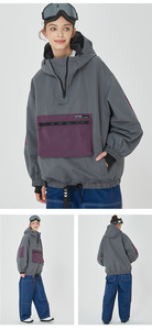 Vestes <span class=keywords><strong>de</strong></span> <span class=keywords><strong>ski</strong></span> d'hiver pour femmes et hommes, à capuche, avec fermeture éclair, imperméables, coupe-vent, en duvet, pour le <span class=keywords><strong>ski</strong></span> et le snowboard, pour les sports d'hiver professionnels - Product Image 5