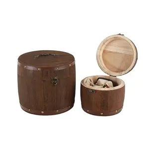 Деревянный контейнер на заказ с замком, маленький контейнер для упаковки чая, деревянная чайная канистра