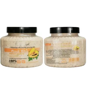 Grosir Pemutih Pepaya Vegan Body Scrub Polish Cream Kemewahan Tubuh 500G Kopi Body Scrub Mentimun Scrub Exfoliating Lotion