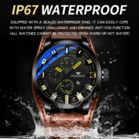 FNGEEN England-Style Armbanduhr mit Großem Zifferblatt Quarz Mode Herrenuhr 30m Wasserdicht Zeiger Mode Casual Uhr