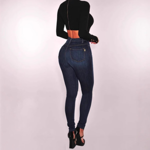 Jean slim taille haute boutonné pour femme, coupe sexy, extensible, <span class=keywords><strong>en</strong></span> denim, effet ventre plat, <span class=keywords><strong>pantalon</strong></span> crayon - Product Image 2