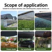 Rouleau de filet d'ombrage anti-UV en HDPE noir 4x50m avec bords surjetés pour serre, ferme, parking, taux d'ombrage personnalisé