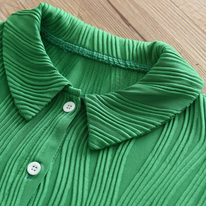 2024 primavera estate Boutique per bambini vestiti per <span class=keywords><strong>bambina</strong></span> gilet bianco verde manica lunga camicia <span class=keywords><strong>Shorts</strong></span> 3 pz abbigliamento moda per bambini - Product Image 3