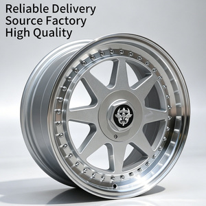 Jantes en alliage FLowtone Entry Level Tuning Cast Rim 17 pouces, abordables, à déport profond, peintes argent, centrées sur le moyeu, pour <span class=keywords><strong>voiture</strong></span> d'entrée de gamme - Product Image 1