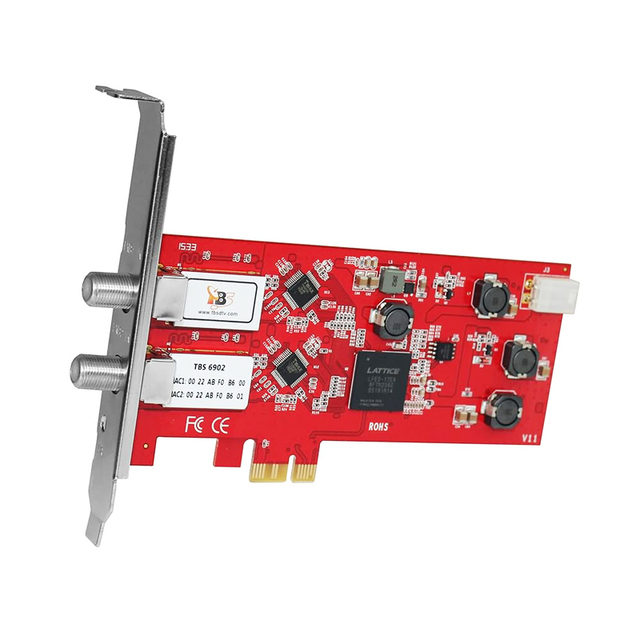 TBS6902 DVB-S2 Dual Tuner PCIe Card TS Streaming Output Digital Satellite TV Card