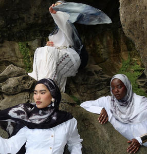 2024年プリントモーダルヒジャーブスカーフコットンビスコースレーヨンオンブルバンブーモーダルソフト織りイスラム教徒女性ショール - Product Image 3