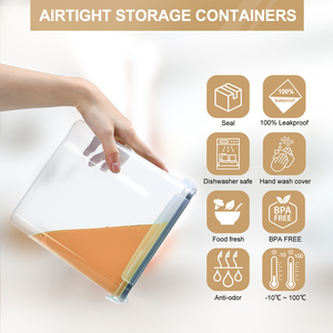 Bán buôn BPA free transparennt Stackable kín tủ lạnh lò vi sóng an toàn nhà bếp phân hủy sinh học nhựa thực phẩm lưu trữ <span class=keywords><strong>container</strong></span> - Product Image 2