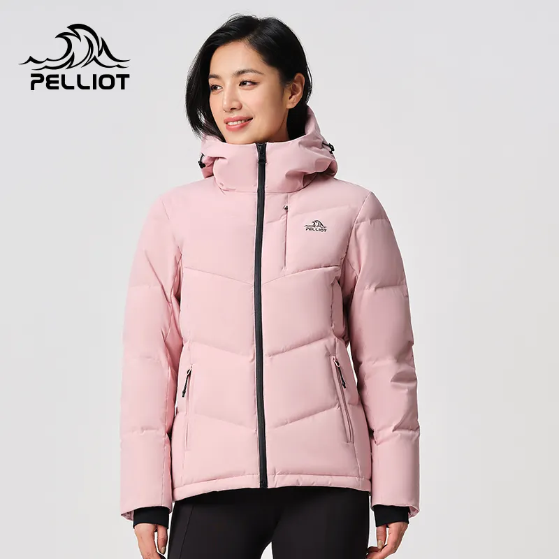 Custom OEM Waterproof Windproof Outdoor Grey Goose Down Jacket Winter Thick Warm Down Jacket Womens