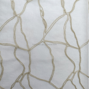 بيع بالجملة من المصنع ستائر تول شفافة مطرزة بنافذة قماش للاستخدام المنزلي ممتازة للتنجيد - Product Image 5