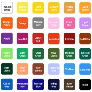 Keep Smiling <span class=keywords><strong>Set</strong></span> di Colori Acrilici 1000ML Multicolore ad Alta Copertura <span class=keywords><strong>per</strong></span> Artisti Pittura Artistica - Product Image 6