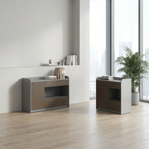Mueble de Té Moderno de Madera con Diseño Ecológico, Construcción Duradera, Herrajes de Hierro, Cajones para Exhibición y Almacenamiento de Té, Mueble Bar - Product Image 1