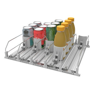 מארגן משקאות אוטומטי למקרר עם מדפים מתכווננים ודוחף פחיות סודה, מתאים לסופרמרקט - Product Image 1