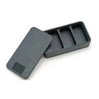 Boîte à pilules en aluminium 6061 anodisé avec porte-clés et cuillère, étui capsule pour Rhino 7, boîte de rangement de voyage, boîte de rangement de médicaments