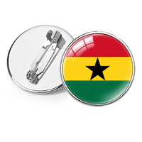 Nouvelle Broche Drapeau du Ghana, Badge Épingle, Broche Pays du Monde, Cadeau Original, Souvenir pour Voyageurs et Amoureux, Cadeau pour Fans de Clubs de Football, Personnalisé