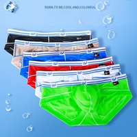 Sous-vêtements pour hommes en gros, été, taille basse, fins, respirants, en soie glacée, slips sexy pour hommes, bikini masculin