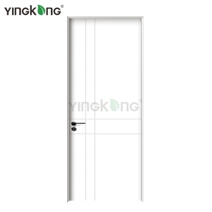 ประตูพีวีซีเคลือบฟิล์ม Yingkang Modern ราคาขายส่ง ประตู WPC แบบมีผิวหน้า ประตูพีวีซีกันน้ำแบบใช้มือ - Product Image 3