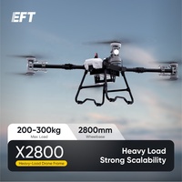 Châssis de drone EFT Quadcopter X2800, capacité de charge lourde de 200 kg à 300 kg, avec compartiment à batterie de grande taille, prend en charge la double batterie