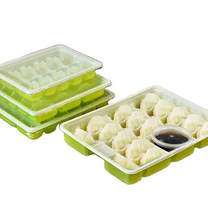 Custom Wegwerp Compartimenten Blister Voedsel Verpakking Pp Plastic Bevroren Dumplings Lade