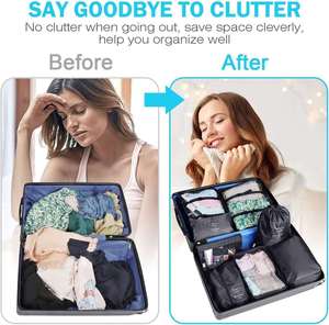 Factory Wholesale Lightweight Travel Luggage Organizer Bags 8 Pcs Packing Cubes Travel Bag Set With Laundry <b>Shoe</b> Bag - Product Image 2
