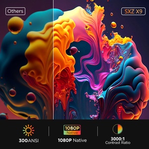Meilleur <span class=keywords><strong>Achat</strong></span> X9 Smartphone LED WiFi BT Sans Fil Mise en Miroir Mobile Prise en Charge Native 1080P Système Android 14 Projecteur Home Cinéma 4K - Product Image 2