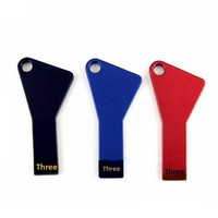 Flashdisk USB 3.0 Logam Bentuk Kunci Segitiga Baru Ultra Tipis Tahan Air Logo Kustom Hadiah Promosi Garansi 1 Tahun Cina