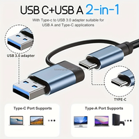 Hub 8 ports USB C Station d'accueil USB 3.0 & 2.0 Multiport Hub SD TF Lecteur de carte pour Lenovo Macbook Pro Multi Splitter Adaptateur