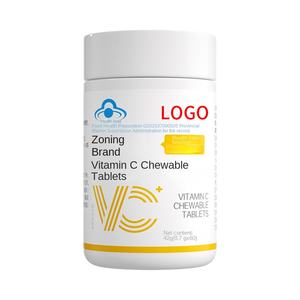 Sağlık Yetişkin Besin Takviyeleri <span class=keywords><strong>C</strong></span> Vitamini OEM Çiğnenebilir Tabletler Bağışıklığı Güçlendirir Stres Giderici Damar Sağlığını Destekler 0.7g - Product Image 1