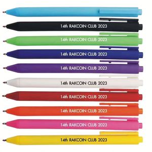 18 High Quality Plastic Retractable Gel <b>Pen</b> || 0.5mm Black Refill || Multi-color Candy Design || Glue-sprayed Signature <b>Pen</b> || - Product Image 3