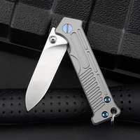 Couteau pliant d'extérieur de qualité supérieure D2/Damas Slide Open Self-Defence EDC Portable avec anneau Cadeau parfait